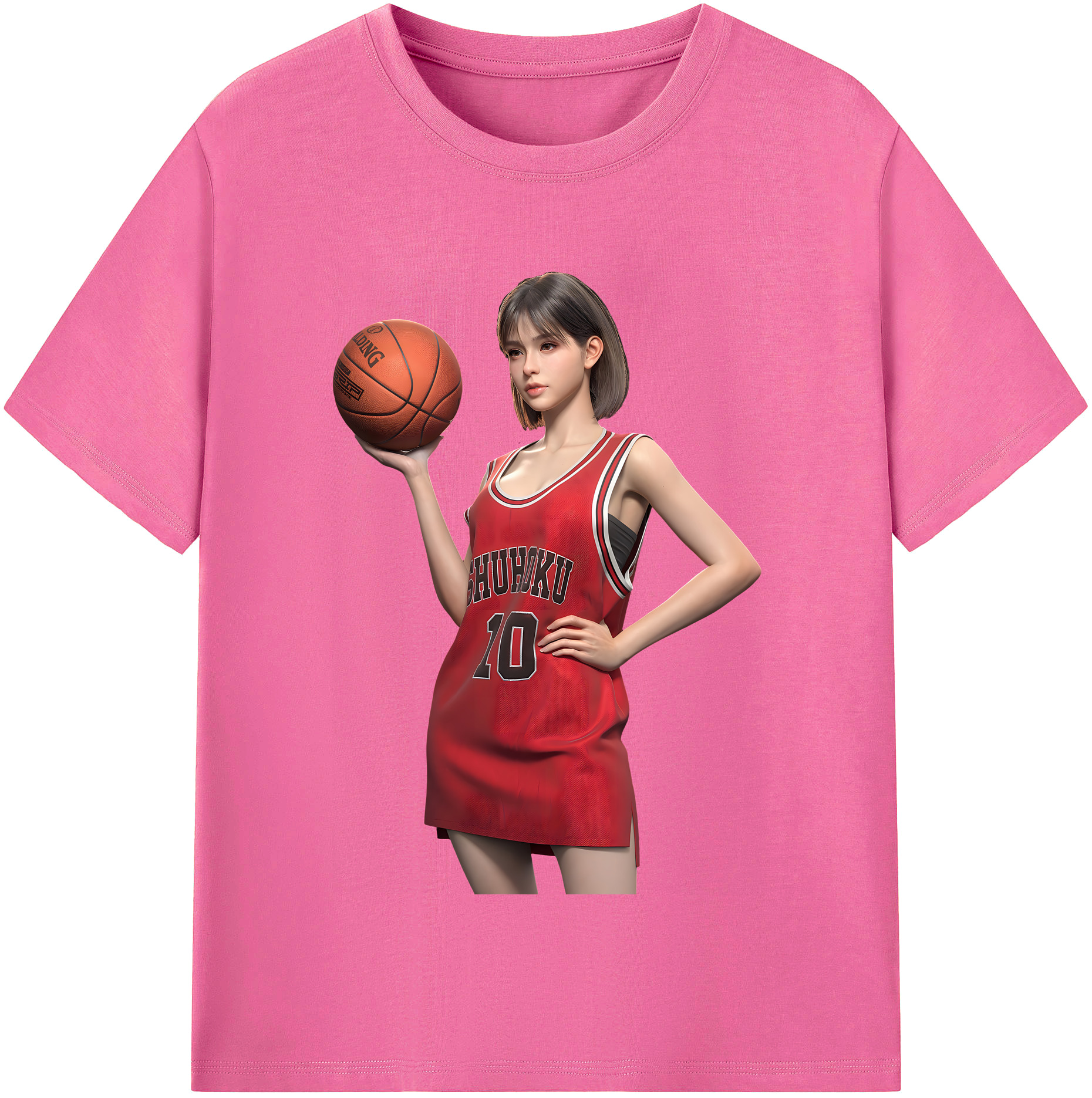 （画像用） SLAM DUNK／スラムダンク レディースカジュアルプリントTシャツ（綿100％）
